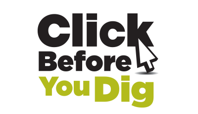 click before you dig, one call logo